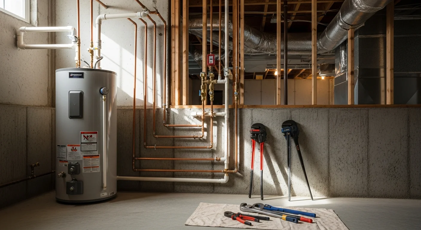Master plumber performing residential plumbing repair in Cuyahoga County